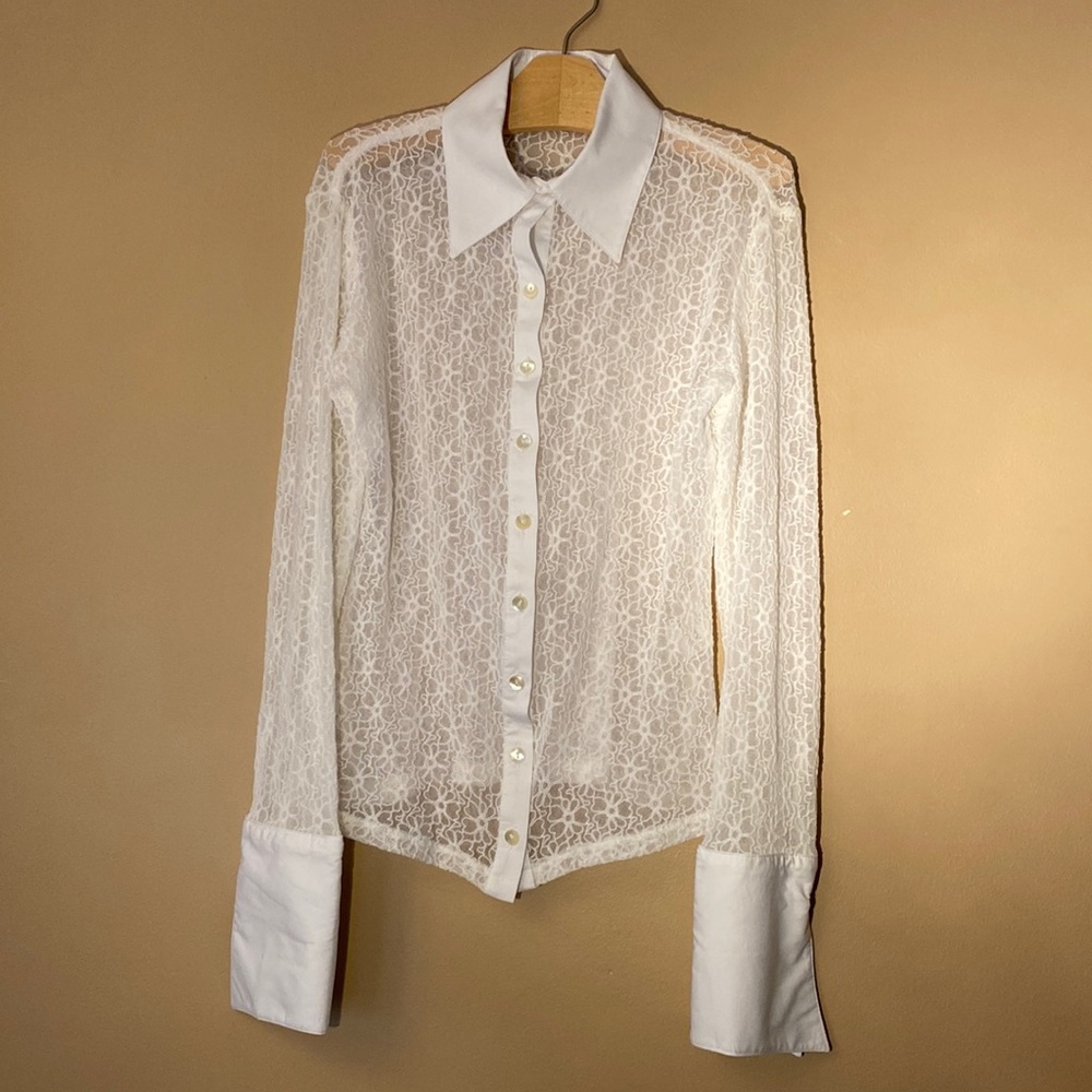 LACED LONG SLEEVE DESIGNER TOP